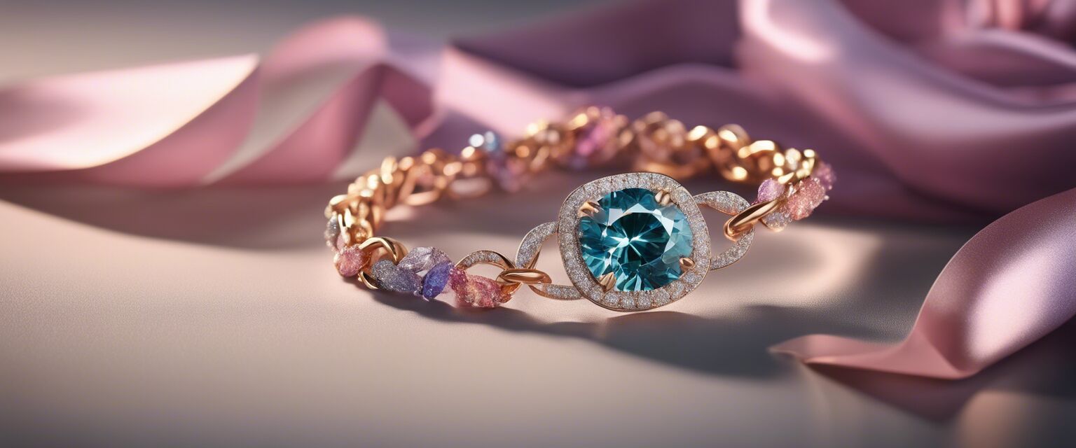 Gifted colored moissanite bracelet