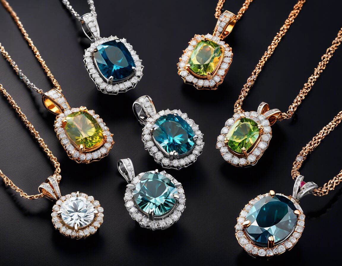 Colored Moissanite Pendants